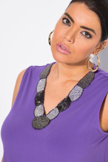 Plus size veliki brojevi Majica bez rukava A kroja za punije