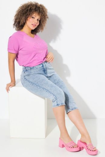 Plus size veliki brojevi Traperice Capri za punije