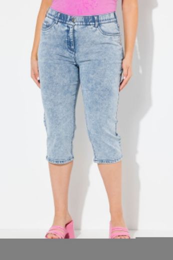 Plus size veliki brojevi Traperice Capri za punije