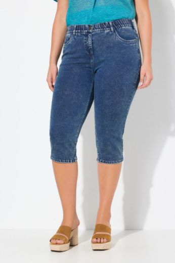 Plus size veliki brojevi Traperice Capri za punije