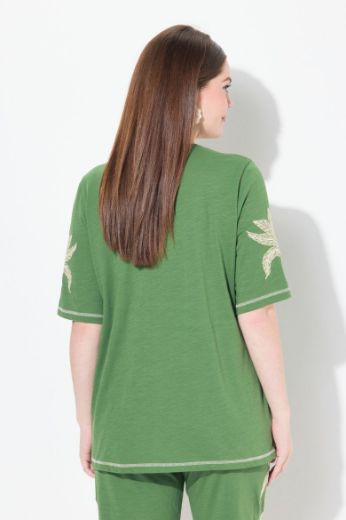 Plus size veliki brojevi Majica kratkih rukava V ovratnika za punije