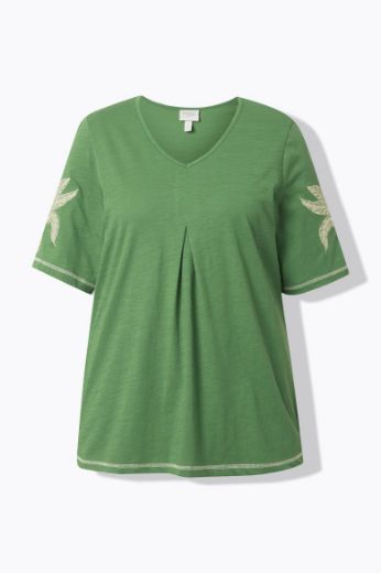 Plus size veliki brojevi Majica kratkih rukava V ovratnika za punije