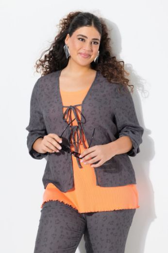Plus size veliki brojevi Kardigan od muslina s leopard uzorkom za punije