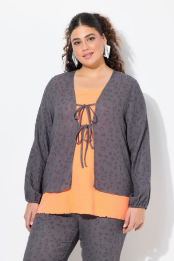 Plus size veliki brojevi Kardigan od muslina s leopard uzorkom za punije