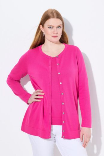 Plus size veliki brojevi Kardigan na kopčanje za punije