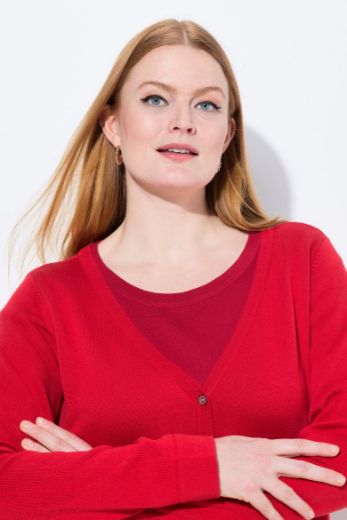 Plus size veliki brojevi Kardigan na kopčanje dužeg kroja za punije