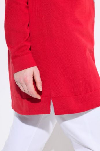 Plus size veliki brojevi Kardigan na kopčanje dužeg kroja za punije