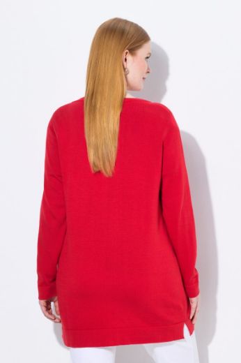 Plus size veliki brojevi Kardigan na kopčanje dužeg kroja za punije