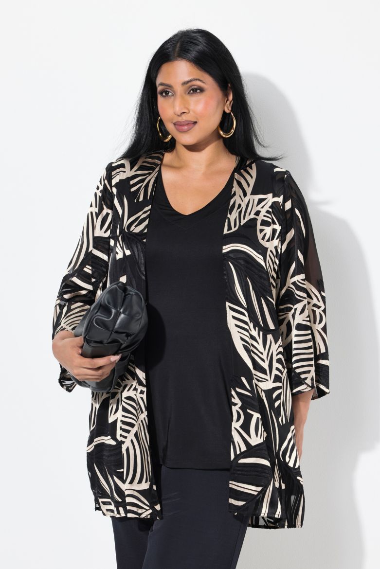 Plus size veliki brojevi Kardigan 3/4 rukava za punije
