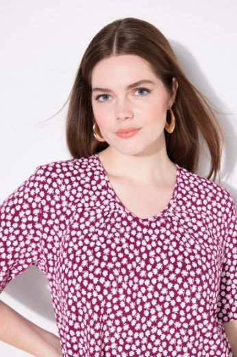 Plus size veliki brojevi Majica kratkih rukava V ovratnika za punije