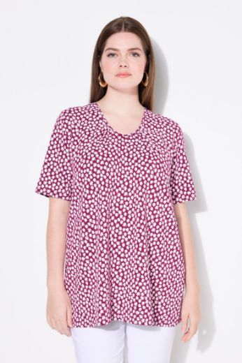 Plus size veliki brojevi Majica kratkih rukava V ovratnika za punije