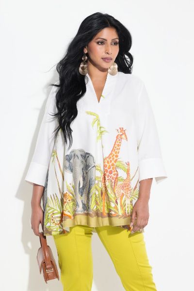 Veliki brojevi Bluza 3/4 rukava moda za punije