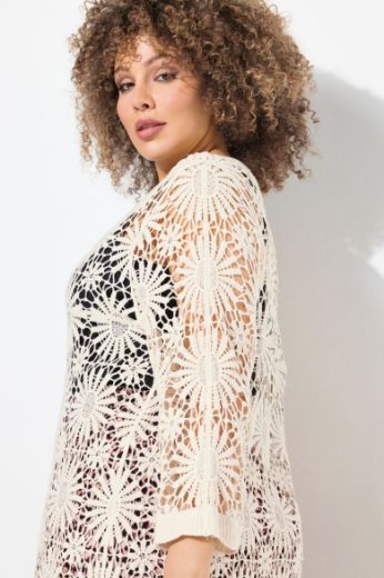 Plus size veliki brojevi Kardigan 3/4 rukava  V ovratnika za punije
