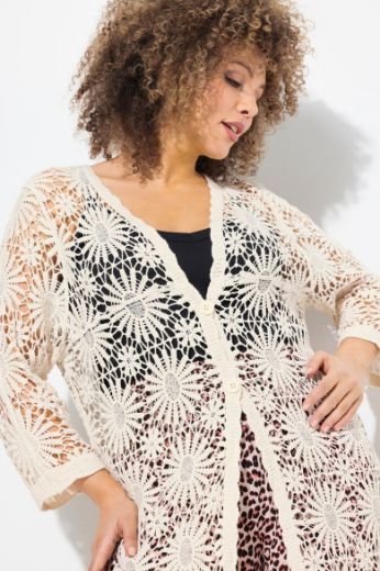 Plus size veliki brojevi Kardigan 3/4 rukava  V ovratnika za punije