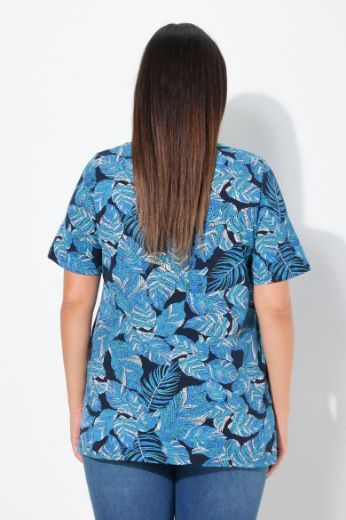 Plus size veliki brojevi Majica kratkih rukava V ovratnika za punije