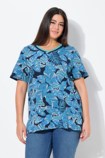 Plus size veliki brojevi Majica kratkih rukava V ovratnika za punije