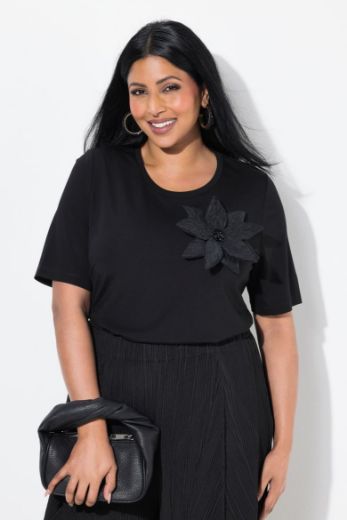 Plus size veliki brojevi Majica kratkih rukava s dodatkom broša za punije