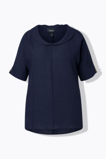 Plus size veliki brojevi Bluza polu rukava od mješavine lana za punije