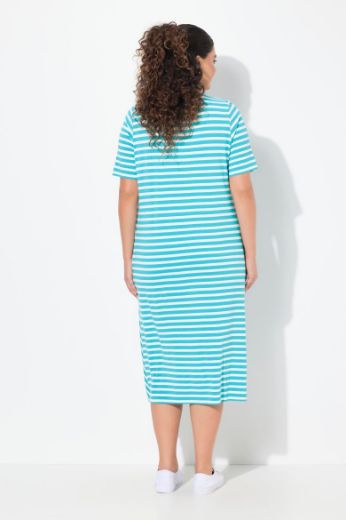 Plus size veliki brojevi Haljina midi na pruge za punije