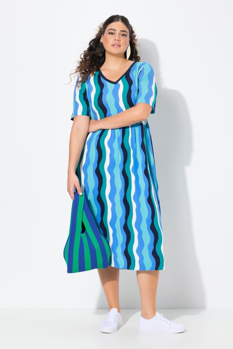 Plus size veliki brojevi Haljina midi A kroja za punije