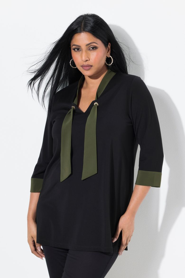 Plus size veliki brojevi Bluza 3/4 rukava A kroja za punije