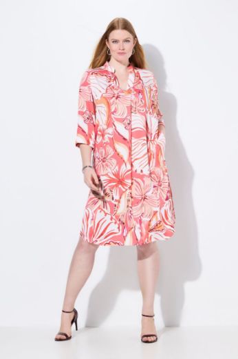 Plus size veliki brojevi Haljina midi 3/4 rukava za punije