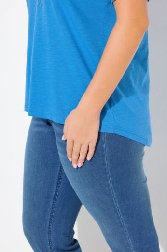 Plus size veliki brojevi Majica kratkih rukava okruglog ovratnika za punije