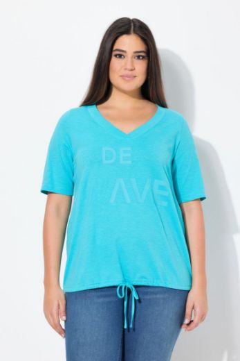 Plus size veliki brojevi Majica kratkih rukava V ovratnika za punije