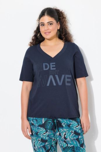 Plus size veliki brojevi Majica kratkih rukava V ovratnika za punije