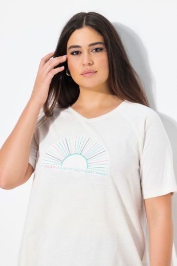 Plus size veliki brojevi Majica kratkih rukava V ovratnika za punije
