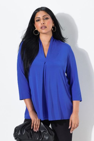 Veliki brojevi Bluza 3/4 rukava A kroja moda za punije