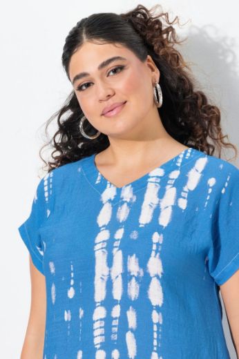 Plus size veliki brojevi Haljina midi kratkih rukava za punije