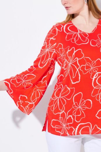 Plus size veliki brojevi Bluza dugih rukava V ovratnika za punije