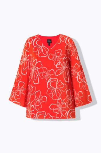 Plus size veliki brojevi Bluza dugih rukava V ovratnika za punije