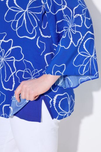 Plus size veliki brojevi Bluza dugih rukava V ovratnika za punije