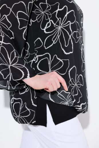 Plus size veliki brojevi Bluza dugih rukava V ovratnika za punije