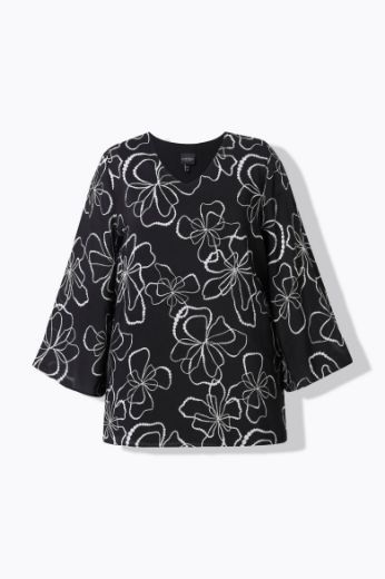 Plus size veliki brojevi Bluza dugih rukava V ovratnika za punije