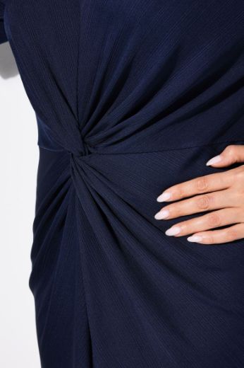 Plus size veliki brojevi Haljina polu rukava V ovratnika za punije
