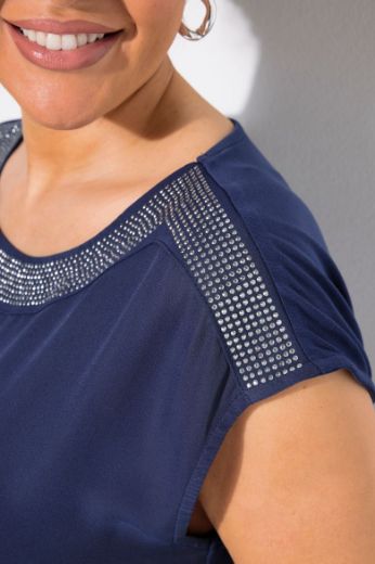 Plus size veliki brojevi Majica kratkih rukava okruglog ovratnika za punije