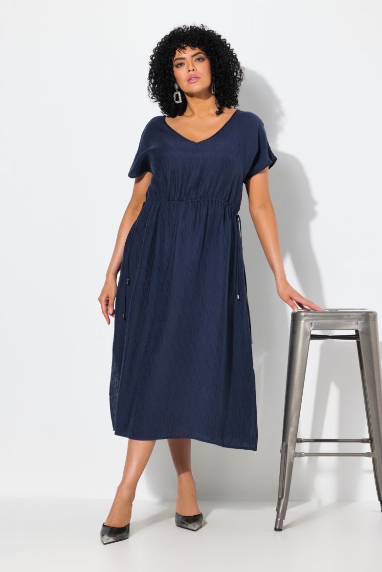 Plus size veliki brojevi Haljina maxi kratkih rukava za punije