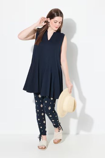 Plus size veliki brojevi Bluza bez rukava dužeg A kroja za punije
