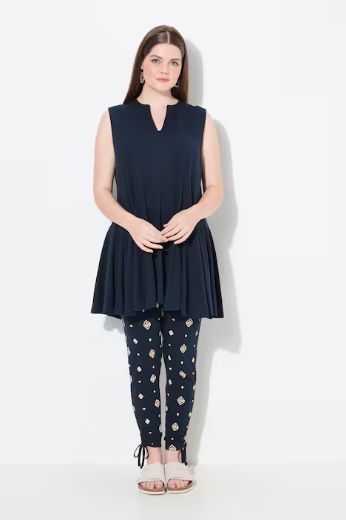 Plus size veliki brojevi Bluza bez rukava dužeg A kroja za punije