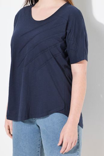 Plus size veliki brojevi Majica kratkih rukava okruglog ovratnika za punije