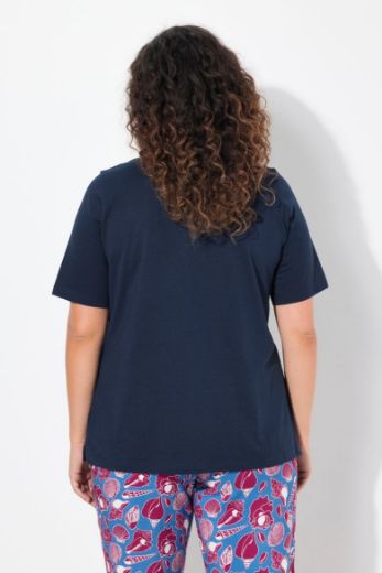 Plus size veliki brojevi Majica kratkih rukava V ovratnika za punije