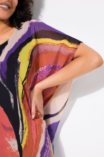Plus size veliki brojevi Tunika polu rukava okruglog ovratnika za punije