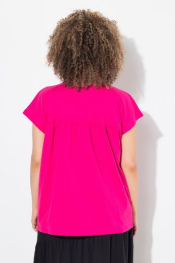 Plus size veliki brojevi Majica kratkih rukava V ovratnika za punije