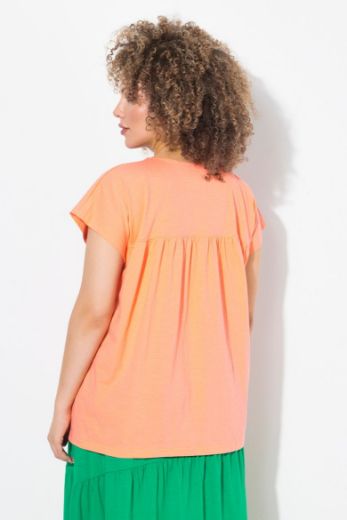 Plus size veliki brojevi Majica kratkih rukava V ovratnika za punije