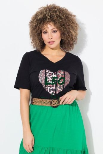 Plus size veliki brojevi Majica kratkih rukava V ovratnika za punije