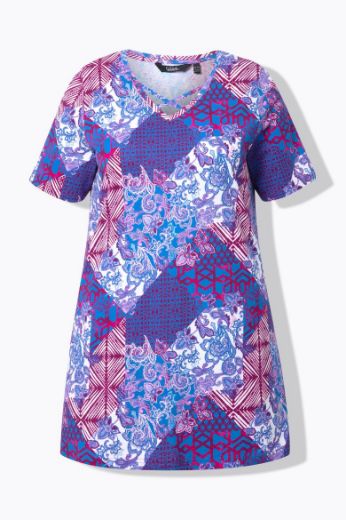 Plus size veliki brojevi Majica kratkih rukava dužeg A kroja za punije