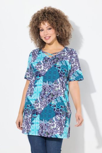 Plus size veliki brojevi Majica kratkih rukava dužeg A kroja za punije